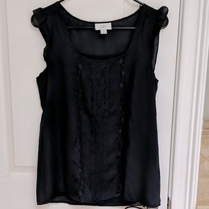 Ann Taylor Loft Sleeves Navy blouse